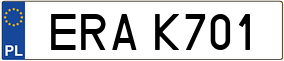 Trailer License Plate